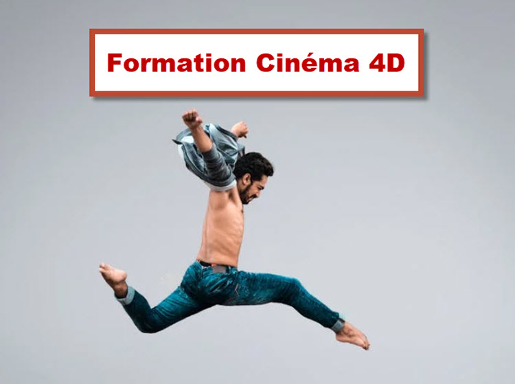 Homme en plein saut illustrant la formation Cinéma 4D à Bruxelles, axée sur l'animation 3D et le motion design.