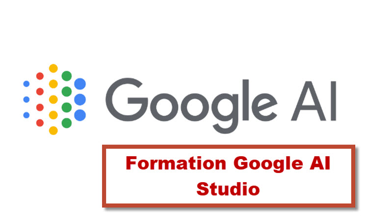 Image représentant une formation Google AI Studio à Bruxelles, spécialisée dans l'utilisation des outils d'intelligence artificielle de Google pour le développement d'applications.